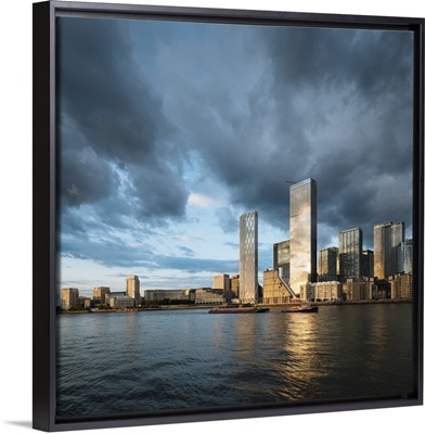 Canary Wharf And River Thames, London, England, UK