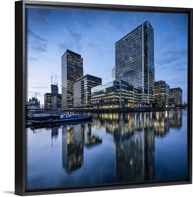 Canary Wharf At Dusk, Docklands, London, UK