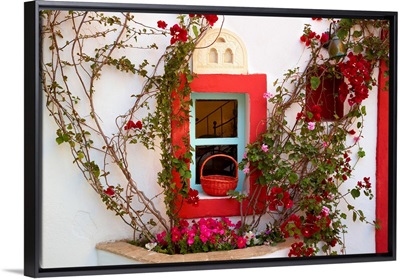 Colourful Window Detail, Oia, Santorini, Greece