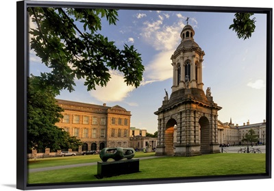 Dublin, Ireland, Trinity College at sunset
