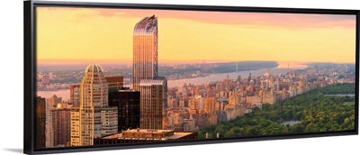 East Coast, New York, Manhattan, looking up the Hudson river past Central park