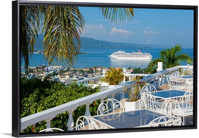 Elevated view over city center