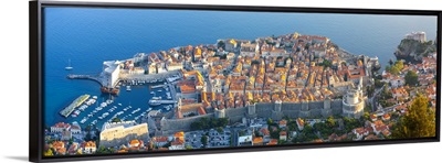 Elevated view over Stari Grad (Old Town), Dubrovnik, Dalmatia, Croatia