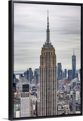 Empire State Building From The Rockerfeller Centre, Manhattan, New York City, New York