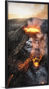 Fagradalsfjall Volcano During An Eruption, Sudurnes, Iceland image thumbnail