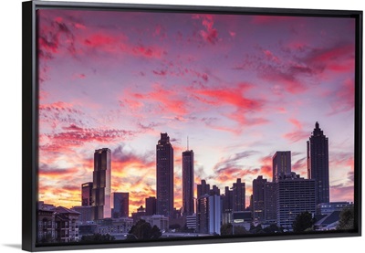 Georgia, Atlanta, city skyline from Interstate 20