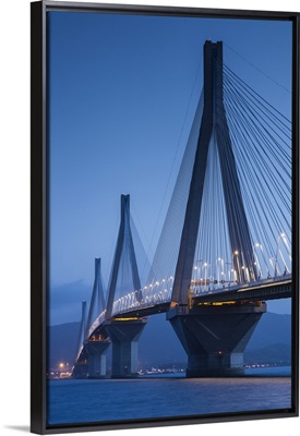 Greece, Peloponese Region, Gulf of Corinth, Patra-area, Rio Antirio Bridge