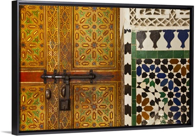 Interior door detail, Moulay Ismal Mousoleum, Medina, Meknes, Morocco