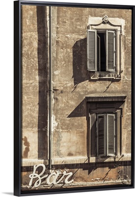 Italy, Lazio, Rome, Trastevere, Bar Sign