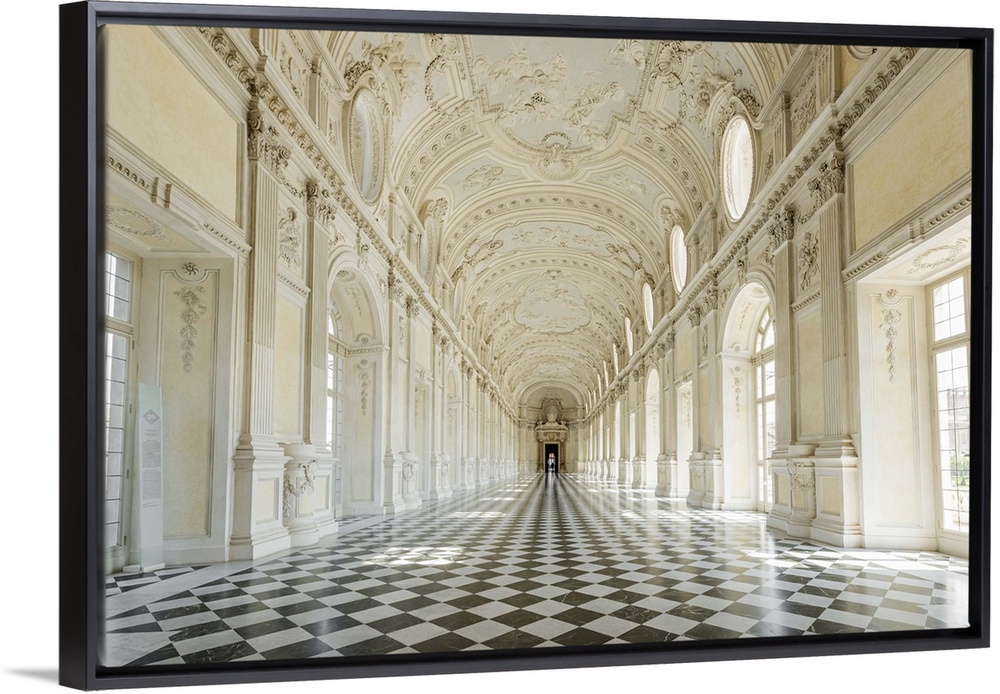 Europe, Italy, Piedmont. The Galleria Grande of the Venaria reale.