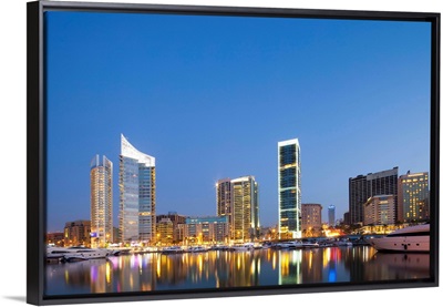 Lebanon, Beirut, The Beirut skyline from Zaitunay Bay