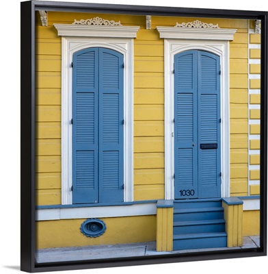 Louisiana, New Orleans. Colorful doors and windows in the French Quarter