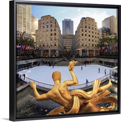 New York City, Manhattan, Rockefeller Center, Ice Rink