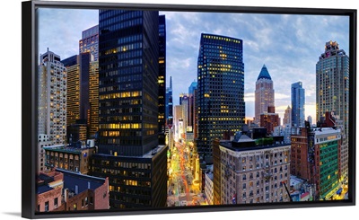 New York, Manhattan, Midtown, Broadway towards Times Square