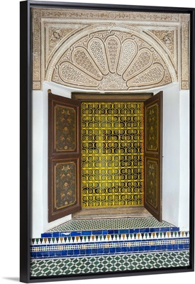 Ornate window at Bahia Palace (Palais de la Bahia)