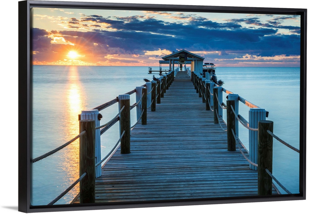 Pier At Sunrise, Islamorada, Florida Keys, USA