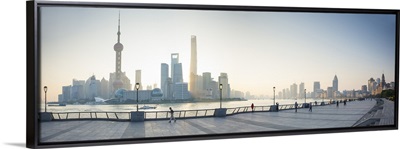 Pudong skyline across the Huangpu river, The Bund, Shanghai, China