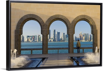 Qatar, Doha, Doha Skyline from Museum of Islamic Art