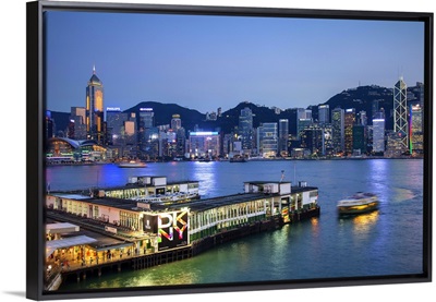 Star Ferry terminal and Hong Kong Island skyline, Hong Kong