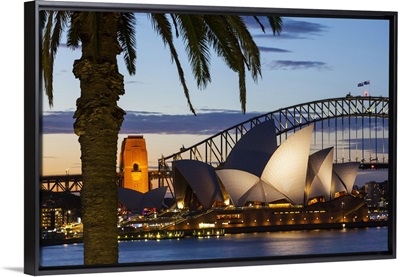 Sydney Opera House and Harbour Bridge, Darling Harbour, Sydney, Australia