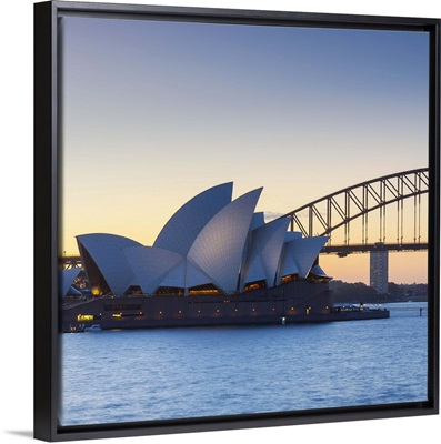 Sydney Opera House and Harbour Bridge, Darling Harbour, Sydney, Australia