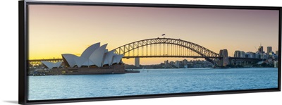 Sydney Opera House and Harbour Bridge, Darling Harbour, Sydney, Australia