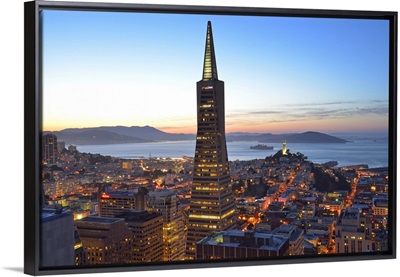 Transamerica Pyramid and Coit Tower, San Francisco, California