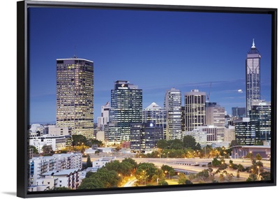View of city skyline, Perth, Western Australia, Australia
