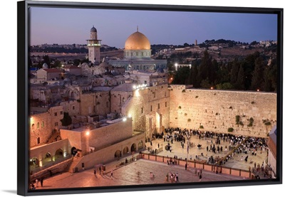 Wailing Wall and Dome of The Rock Mosque, Jerusalem, Israel