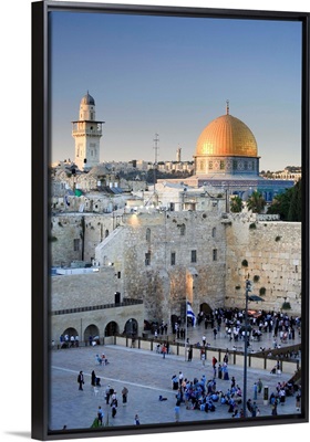 Wailing Wall and Dome of The Rock Mosque, Jerusalem, Israel