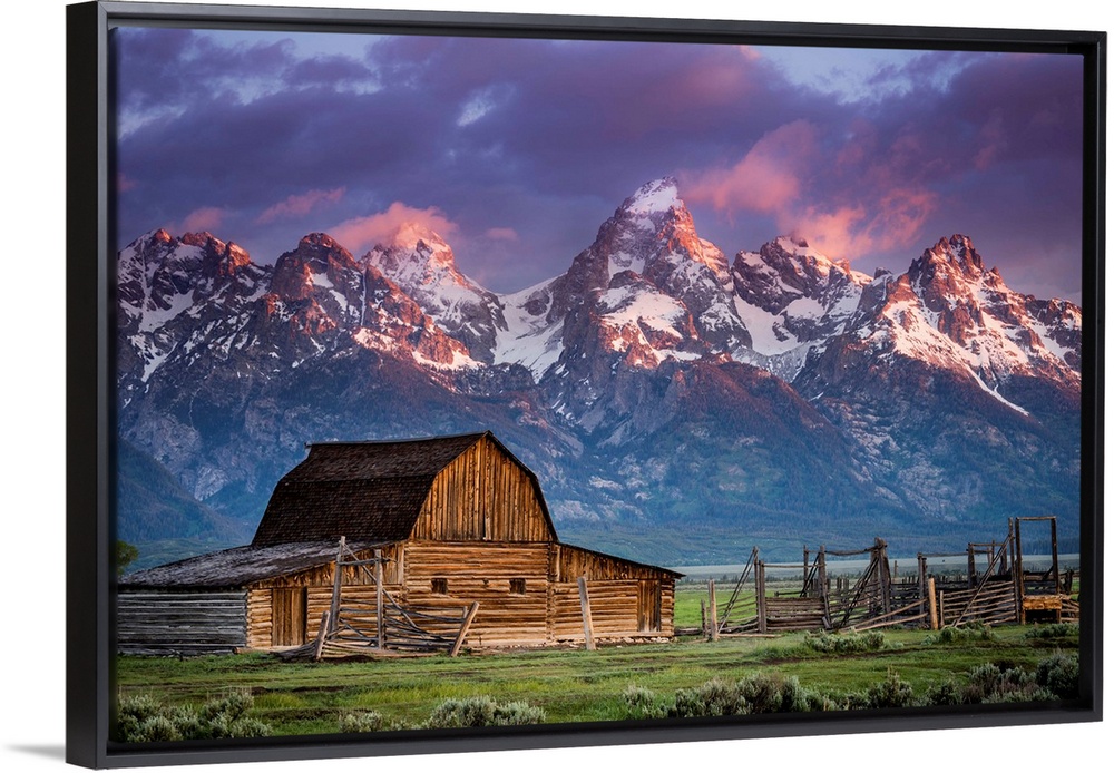 Sun Rises Over Mormon Barn, Grand Teton National Park, Wyoming