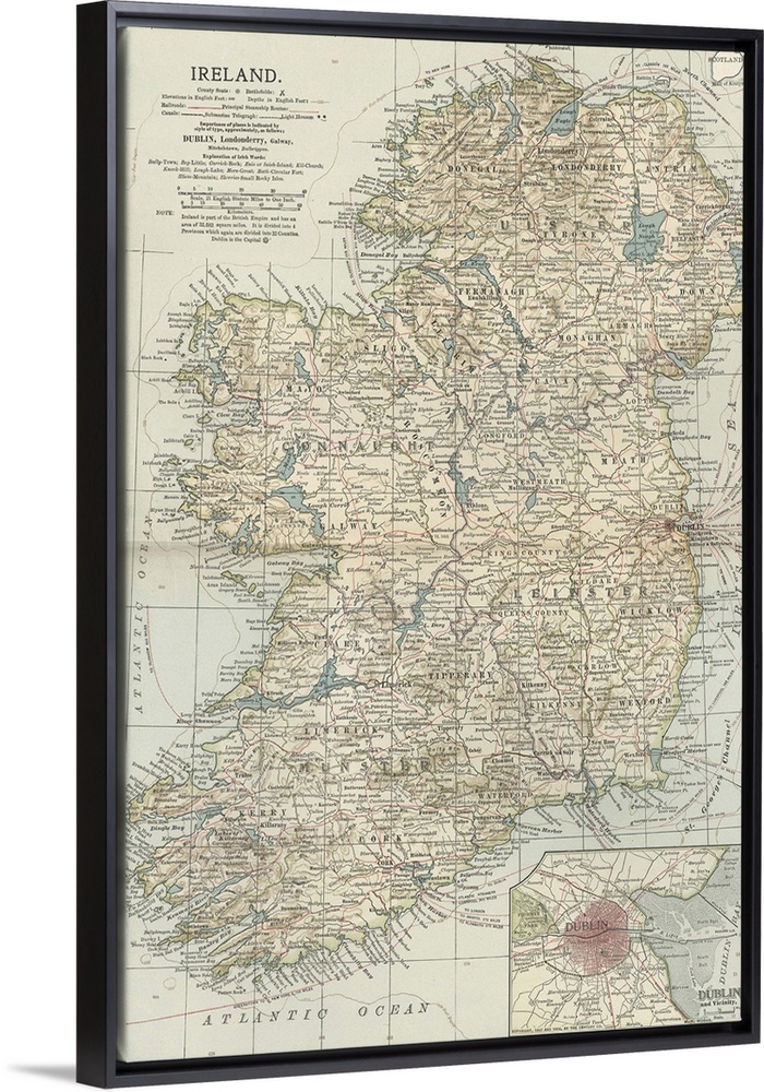 Ireland - Vintage Map