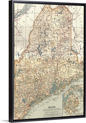 Maine - Vintage Map