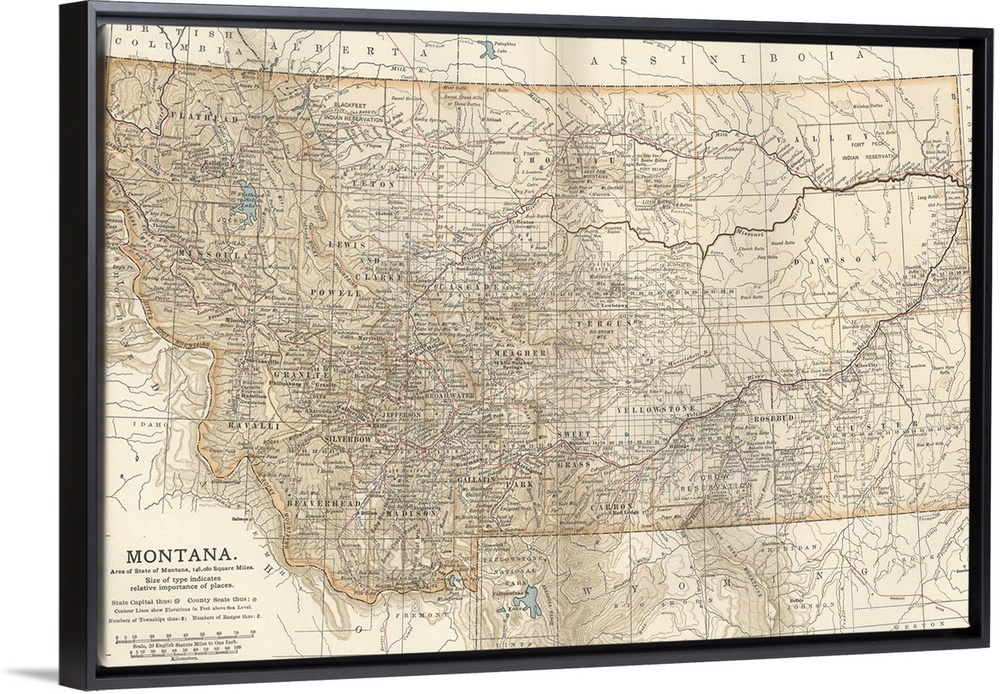 Montana - Vintage Map