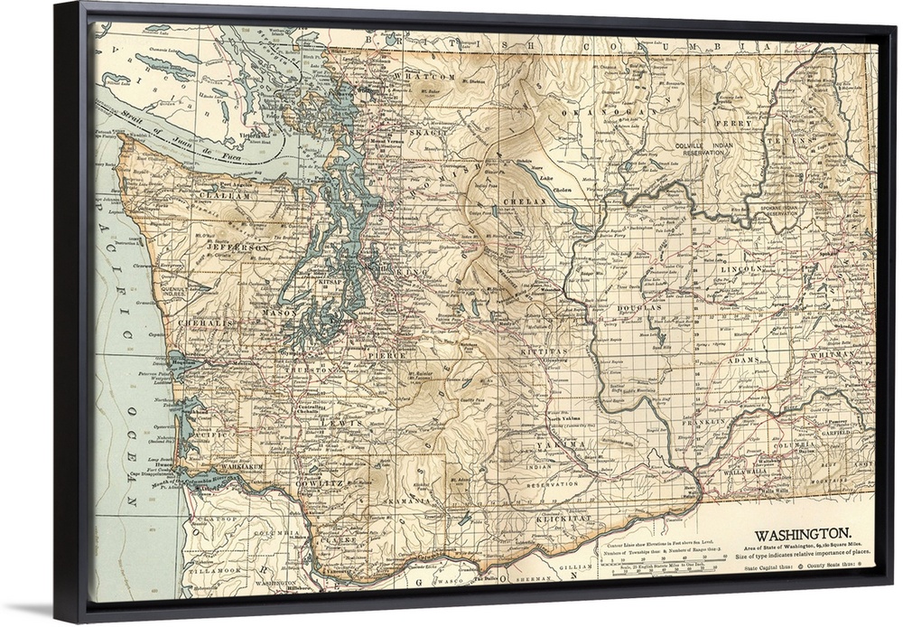 Washington - Vintage Map