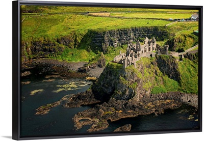 Aerial View Dunluce Castle, Northern Ireland - Aerial Photograph