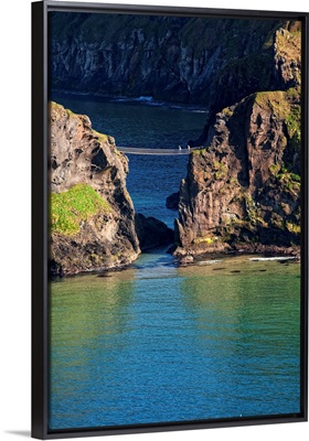 Carrick-a-rede Rope Bridge, Bushmills, Northern Ireland - Aerial Photograph