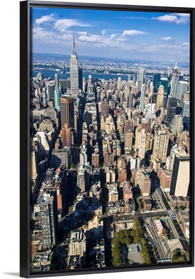 Empire State Building And Surroundings, New York City - Aerial Photograph