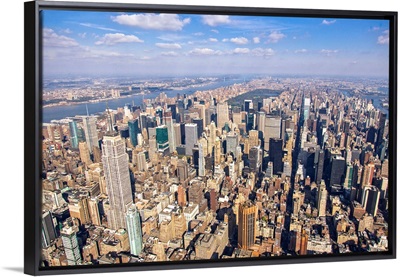 Empire State Building And Surroundings, New York City - Aerial Photograph