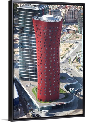 Hotel Porta Fira, Design by Architect Toyo Ito, Barcelona, Spain - Aerial Photograph