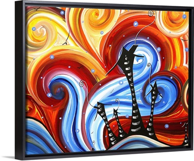 Little Village - Abstract  Art House Painting