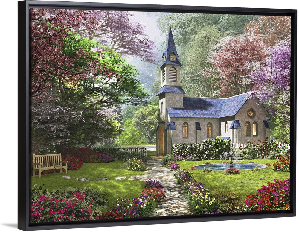 A Country Church in mid afternoon sunshine.