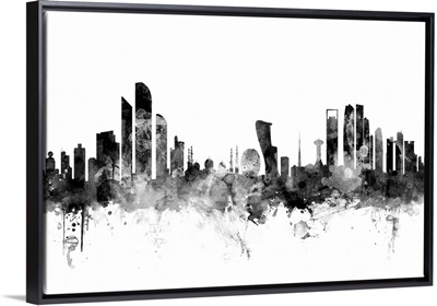 Abu Dhabi Skyline, Black and White