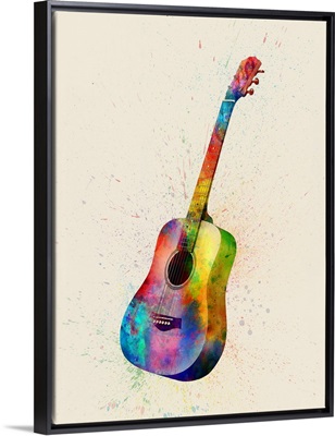 Acoustic Guitar Abstract Watercolor
