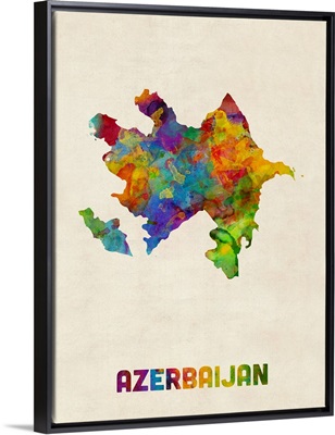 Azerbaijan Watercolor Map