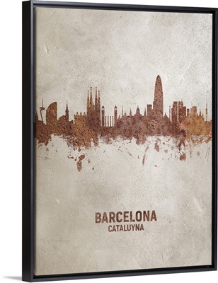 Barcelona Spain Rust Skyline