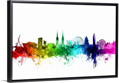 Belfast Northern Ireland Skyline, Rainbow