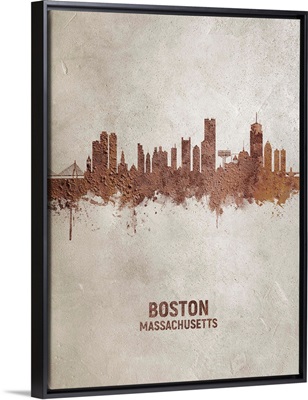 Boston Massachusetts Rust Skyline