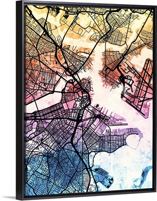 Boston Massachusetts Street Map