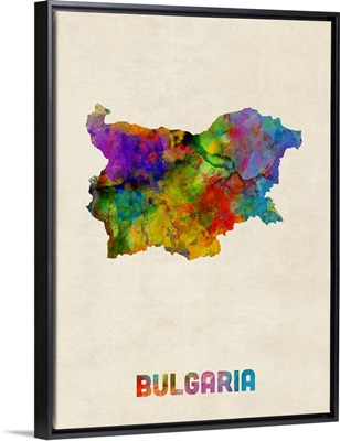 Bulgaria Watercolor Map